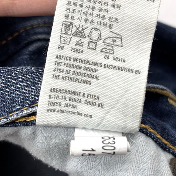 2016 Abercrombie & Fitch EMMA Medium Wash Distressed Bootcut Denim Jeans 31x29" - Picture 7 of 15